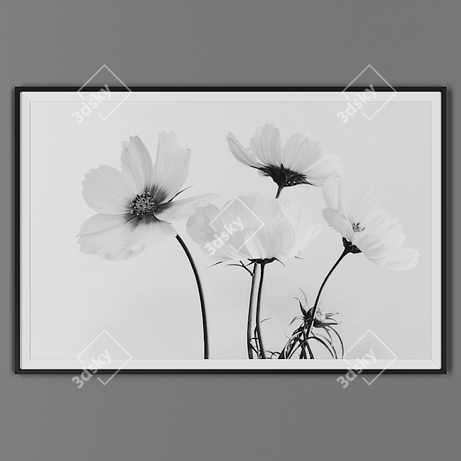 Elegant Black Framed Picture 3D model image 1