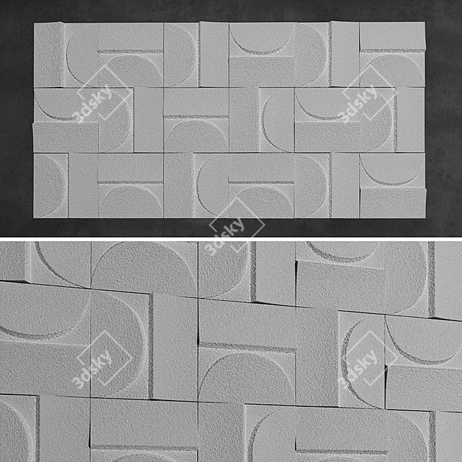 Kenzan Wall Tiles: Versatile Design Solution 3D model image 1