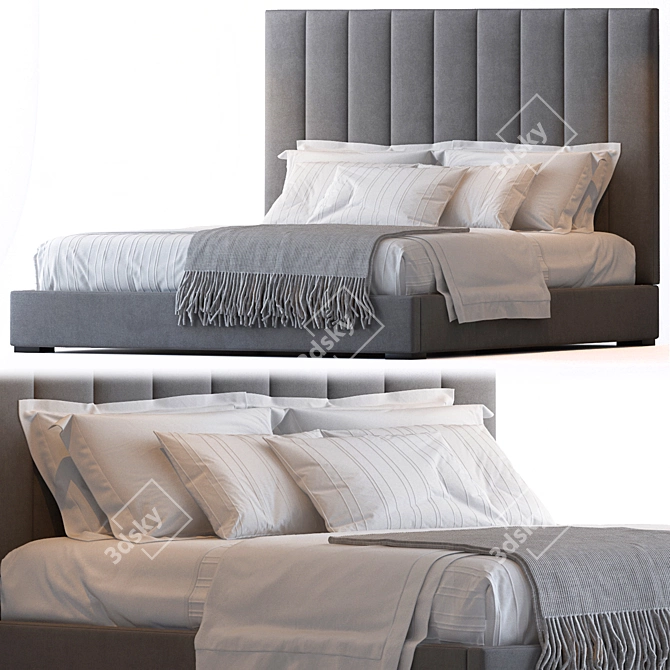 Elegant Modena Bed - RH 3D model image 1