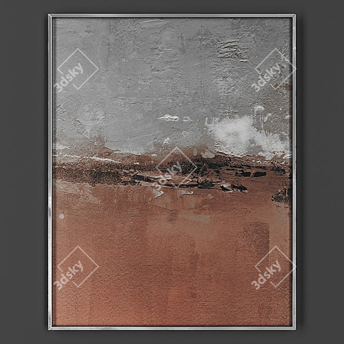 Elegant Framed Art Print 3D model image 1