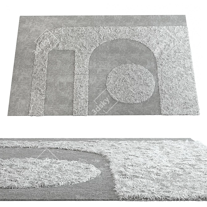 Elegant Minotti Carpet: 600x400 inch 3D model image 1