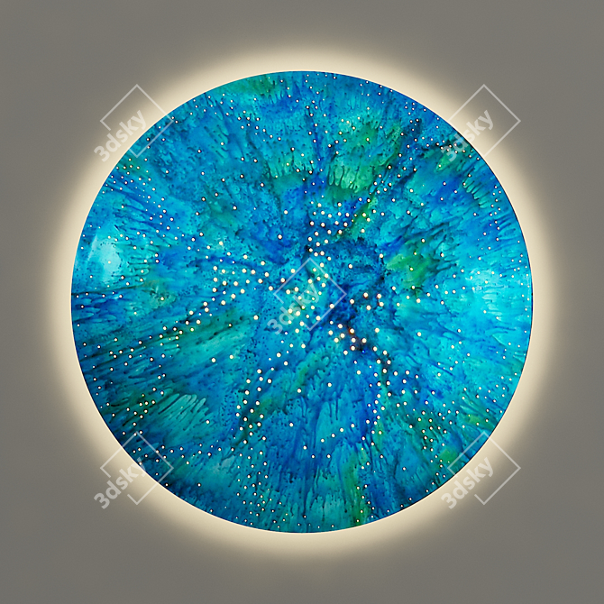 Blue Planet Art Light: Limited Edition Aluminum Handcraft 3D model image 1