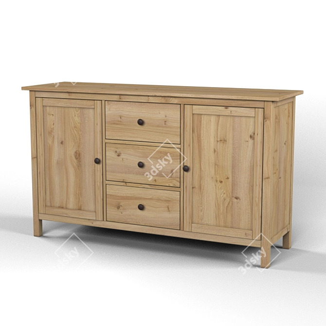 IKEA Hemnes: Elegant and Functional 3-Drawer Console 3D model image 1