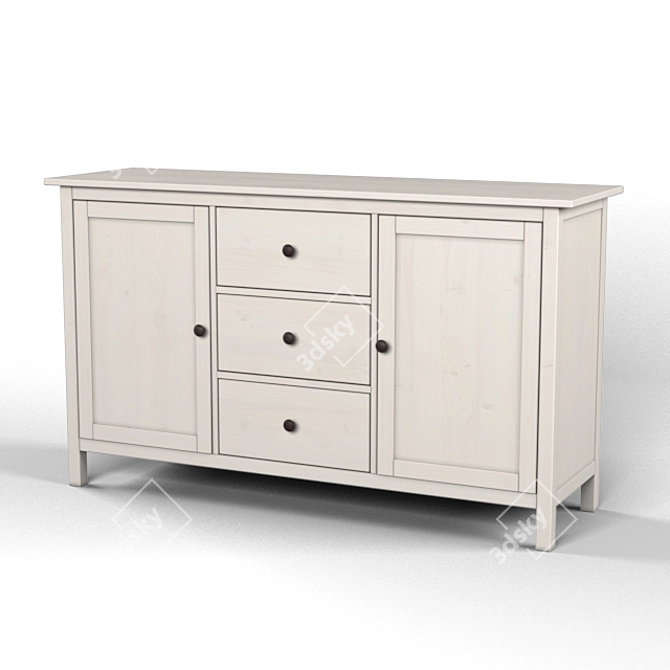 IKEA Hemnes: Elegant and Functional 3-Drawer Console 3D model image 3