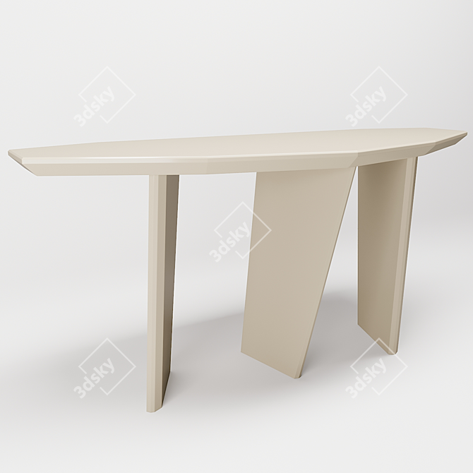 Elegant Dolmen Console: Sleek Design, Generous Size 3D model image 2