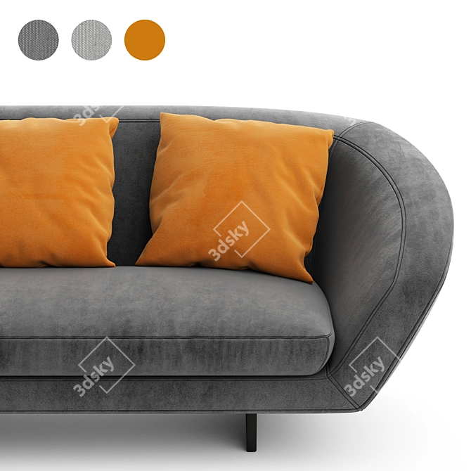 Segno Lounge Sofa: Sleek Design, Optimum Comfort 3D model image 5