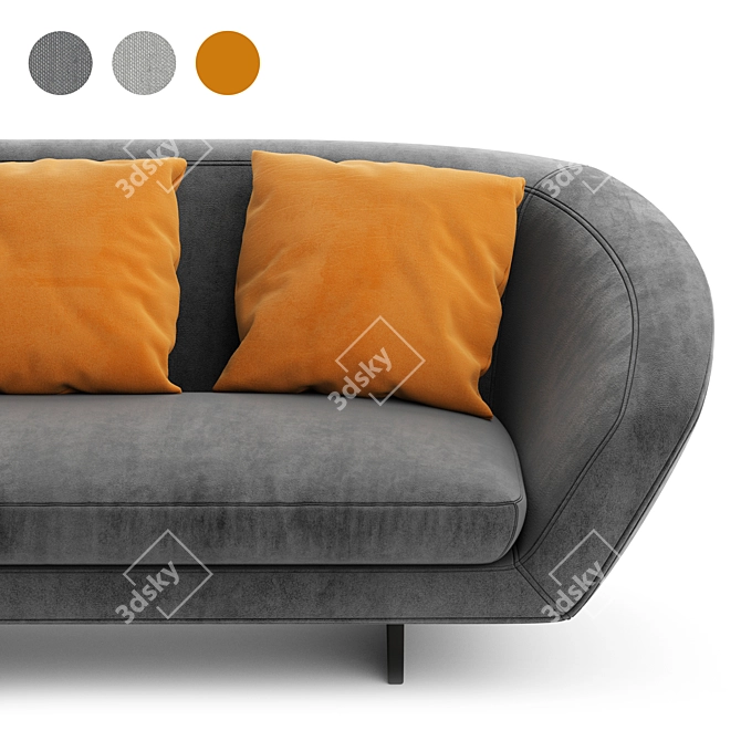 Segno Lounge Sofa: Sleek Design, Optimum Comfort 3D model image 6