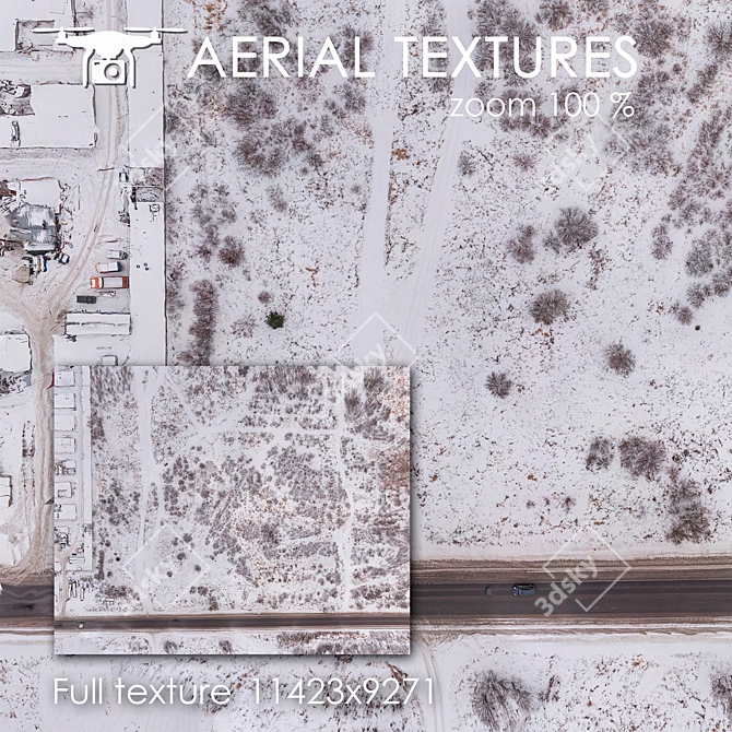 Winter Landscape Textures for 3D Visualization 3D model image 1