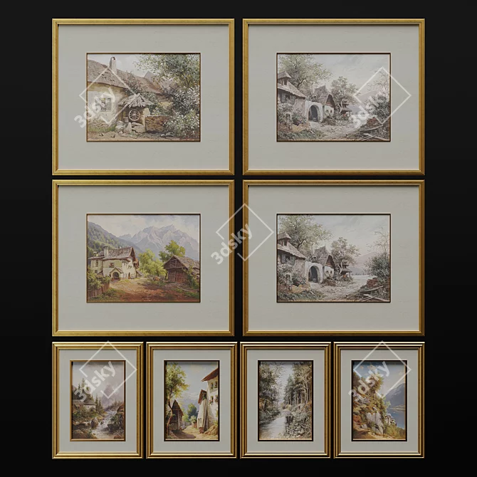 Elegant Neoclassical Frames 3D model image 1