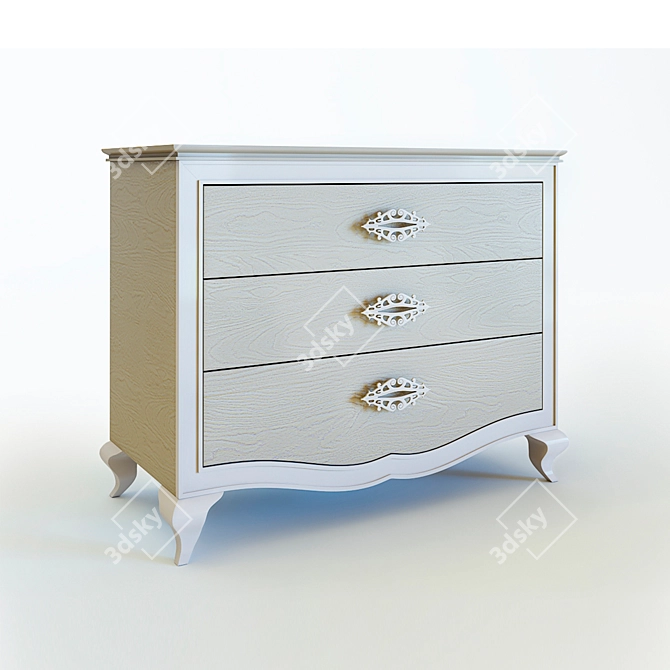 Modern Italian FERRETTI & FERRETTI ANDROMEDA Como 3-Drawer 3D model image 2