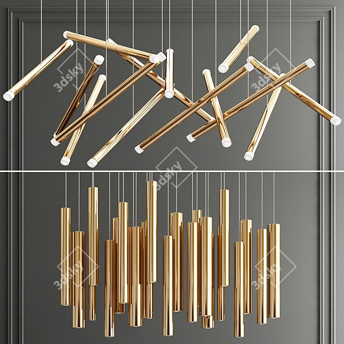 Title: Minimalist LED Pendant Light 3D model image 1