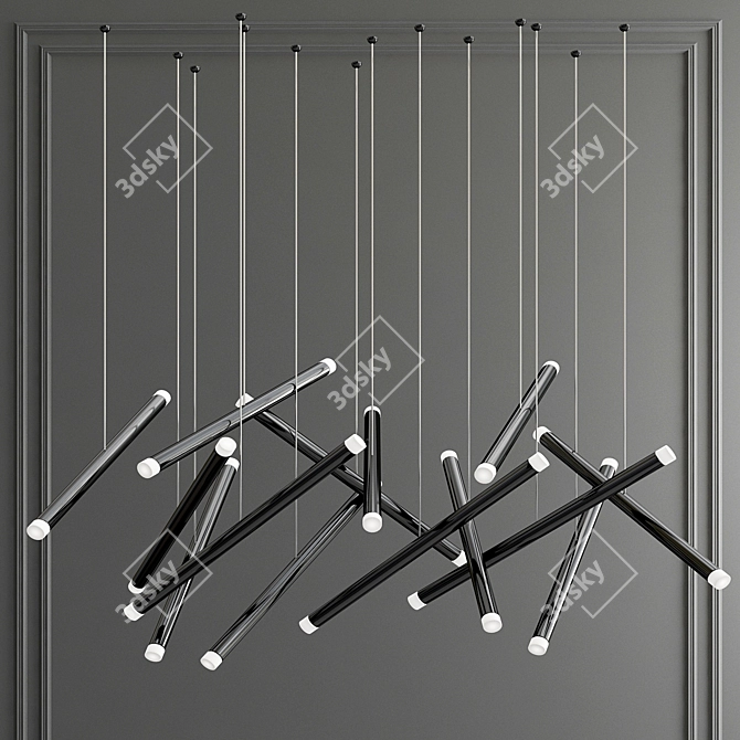 Title: Minimalist LED Pendant Light 3D model image 2