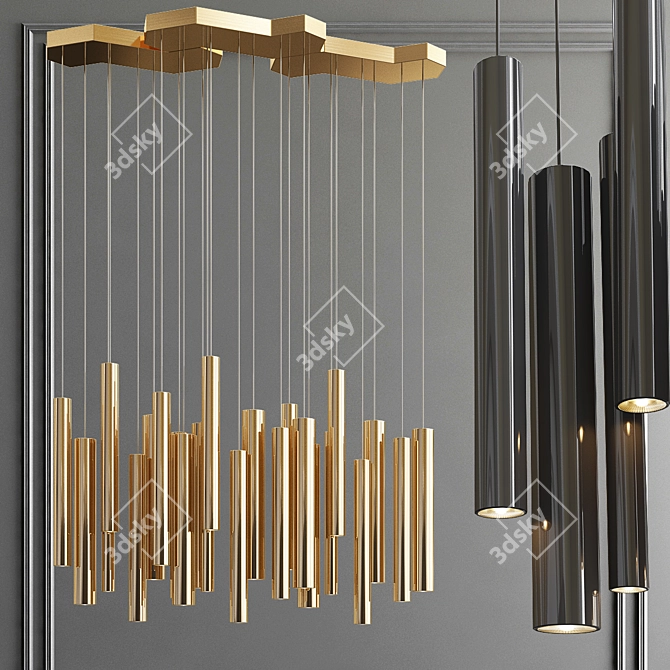 Title: Minimalist LED Pendant Light 3D model image 3