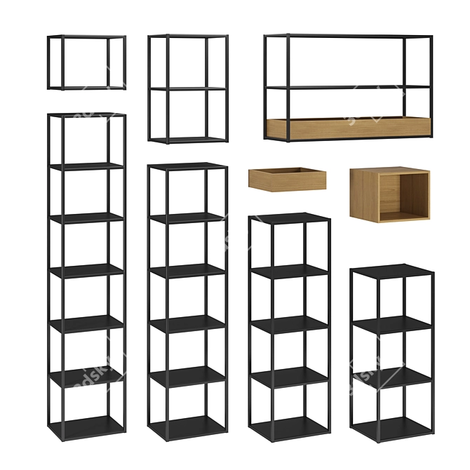 Modular Shelving System: Endless Possibilities 3D model image 1