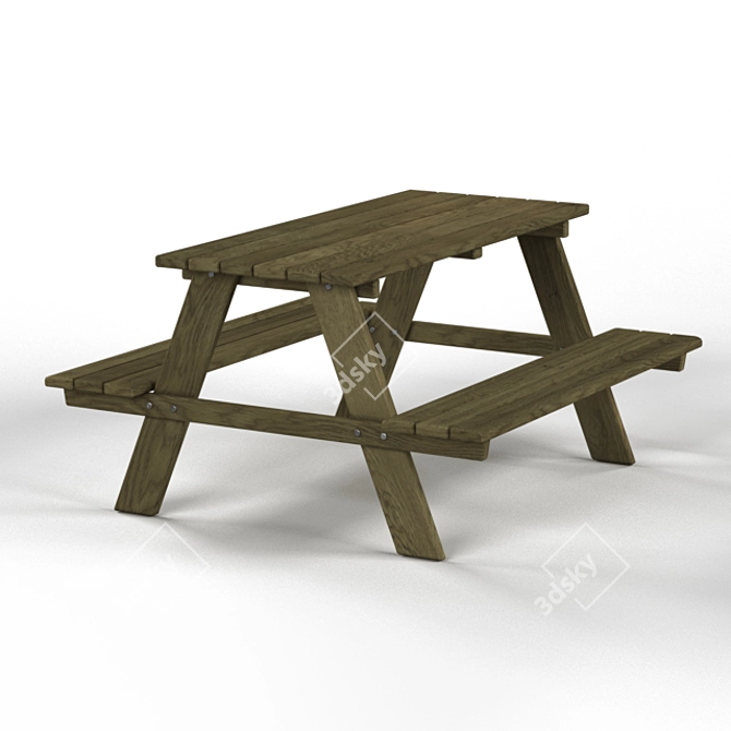 IKEA RESO Kids Picnic Table 3D model image 1