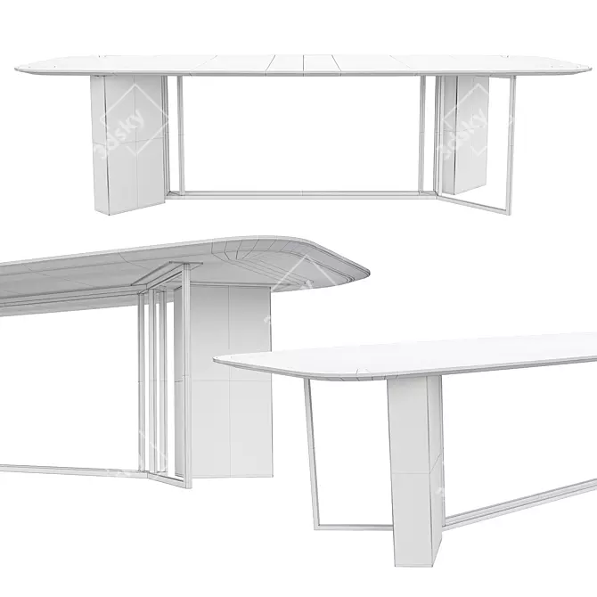 Modern Plinto Meridiani Table 3D model image 3