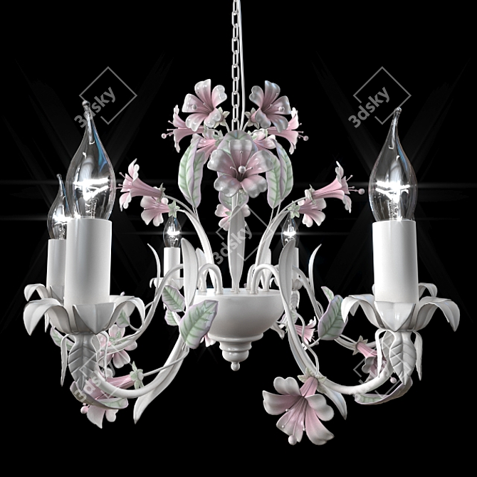 Rose Garden Carob Chandelier 3D model image 1