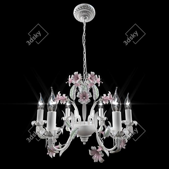 Rose Garden Carob Chandelier 3D model image 2