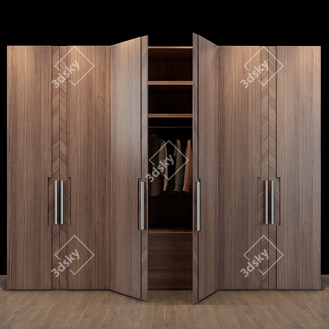 Modern Steel Cabinet 3D model image 1