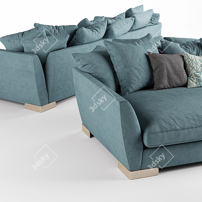 Elegant Ginevra Sofa: Luxurious Comfort 3D model image 2