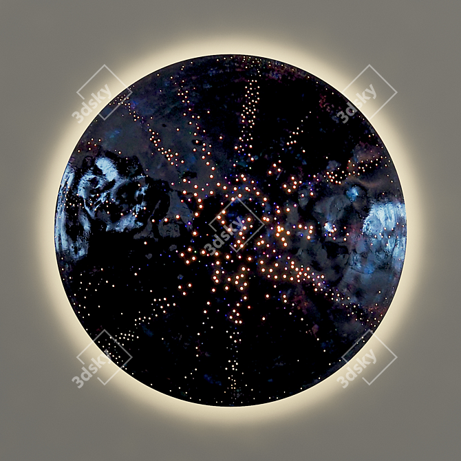 Title: Dark Planet Pendant Light 3D model image 1