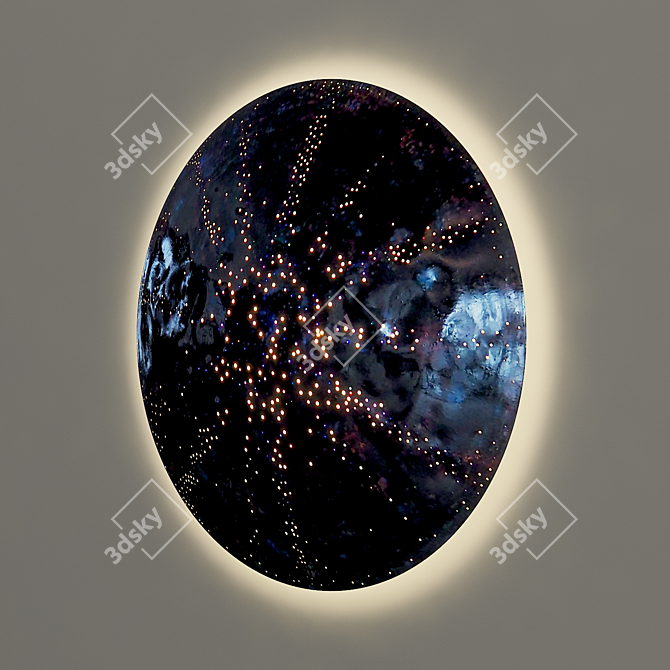 Title: Dark Planet Pendant Light 3D model image 2