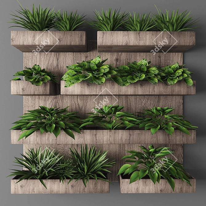 Polys 70304: Enhance Your Space with a Vertical Garden 3D model image 1