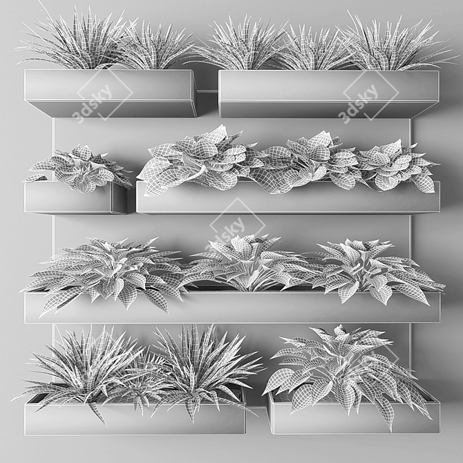 Polys 70304: Enhance Your Space with a Vertical Garden 3D model image 3