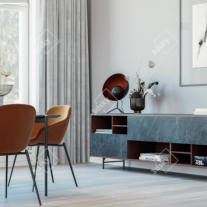 Elegant Manhattan Sideboard - BoConcept 3D model image 3