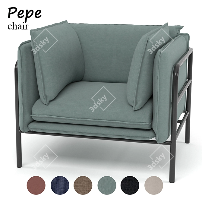 Pepe Modern Armchair 3D model image 3