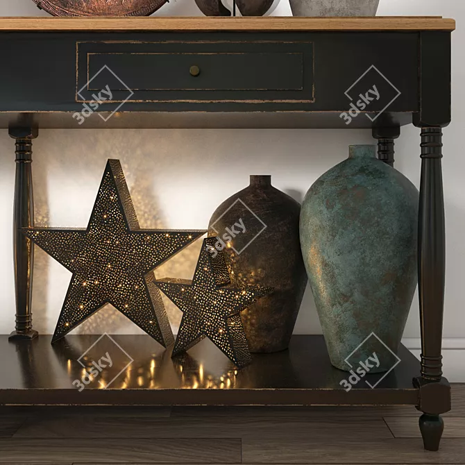 Fullhouse Loft Console with Decorative Set 3D model image 4