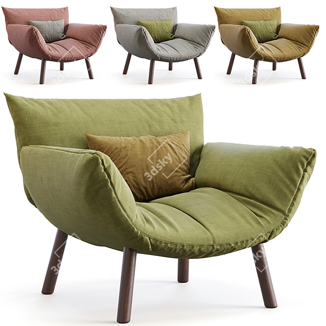 Pil Bonaldo Armchair: Sleek and Stylish Seating 3D model image 4