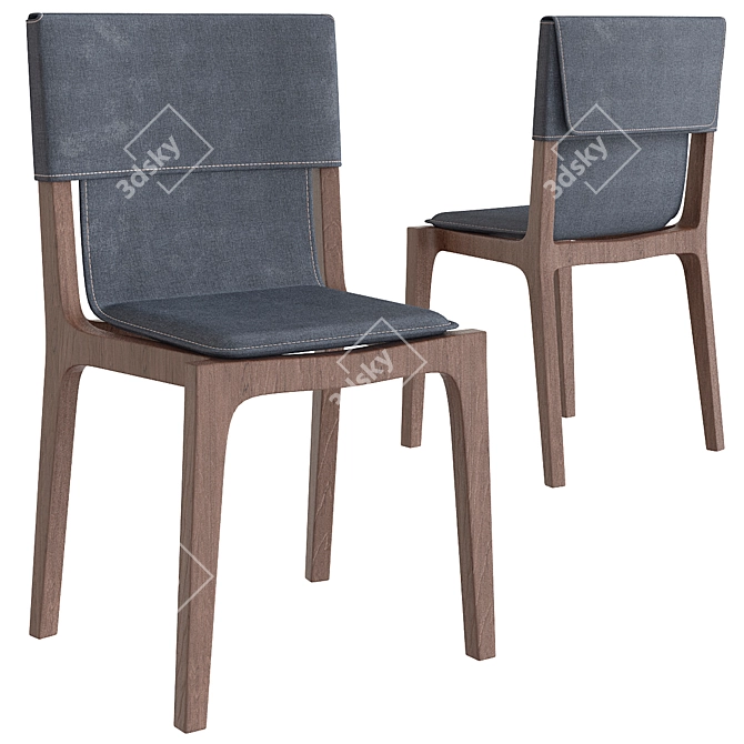 Elegant Isadora Armchair: Timeless Design 3D model image 1