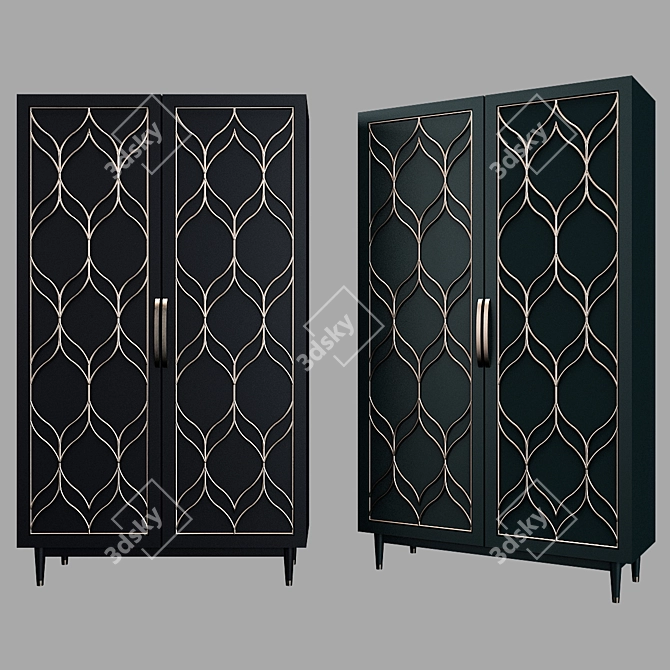 Elegant Art Deco Chests 3D model image 1