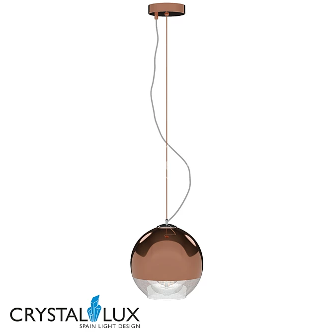 Crystal Lux Woody SP1 D200 Steel Pendant 3D model image 1