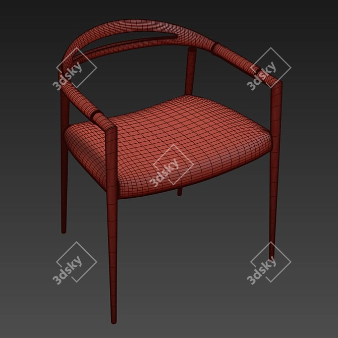 Modern Sola Arm Chair: Award-Winning Design 3D model image 4