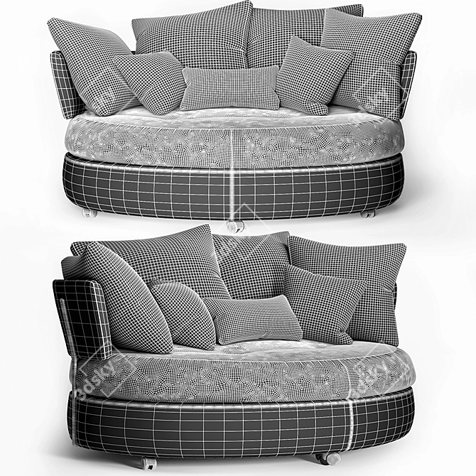 Fama MyApple: Stylish & Comfortable Sofa 3D model image 3