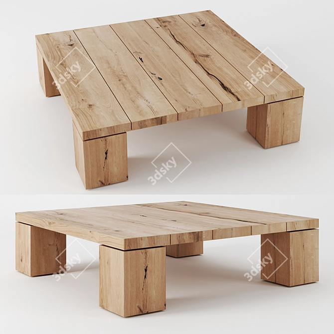 Merlin Table by La Redoute (100x28x100 cm) 3D model image 1