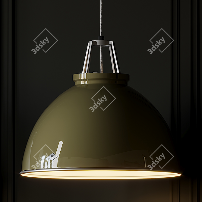 Industrial-Style Titan Size Pendant 3D model image 4