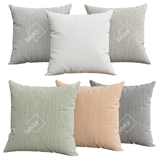 Luxury Comfort Pillows 3D model image 1