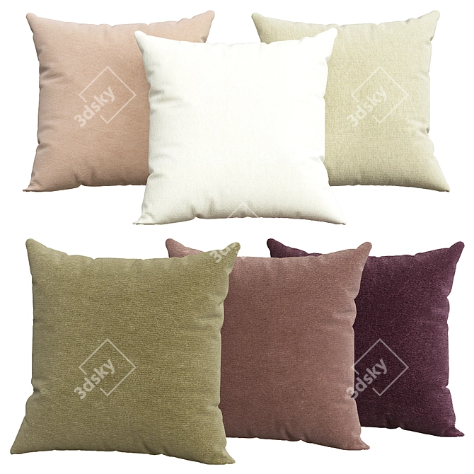 Luxury Comfort Pillows 3D model image 1