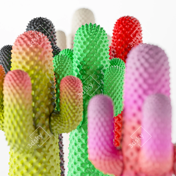 Artistic Cactus Coat Hanger by Gufram 3D model image 3