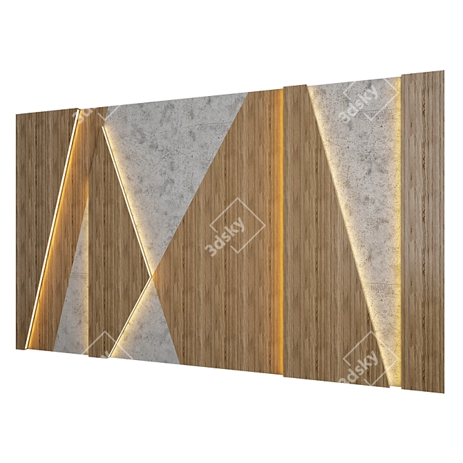 Elegant Wall Panel 45: 3D Max, FBX, Texture 3D model image 2