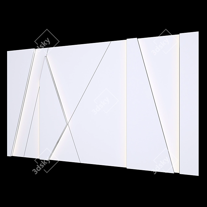 Elegant Wall Panel 45: 3D Max, FBX, Texture 3D model image 3