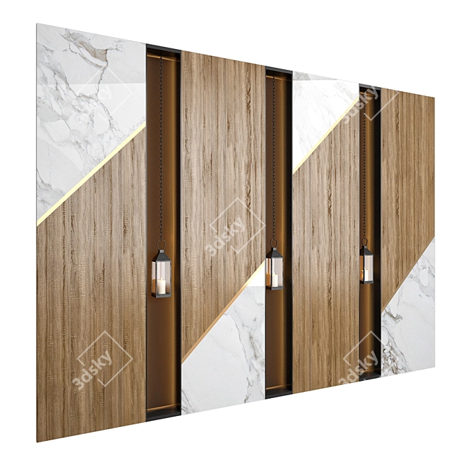 Modern Wall Panel 46 3D model image 2