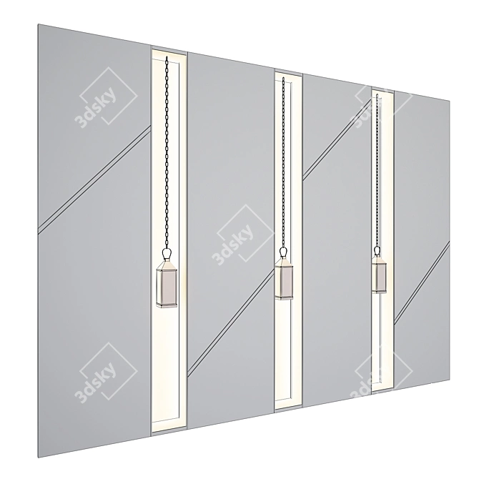 Modern Wall Panel 46 3D model image 3