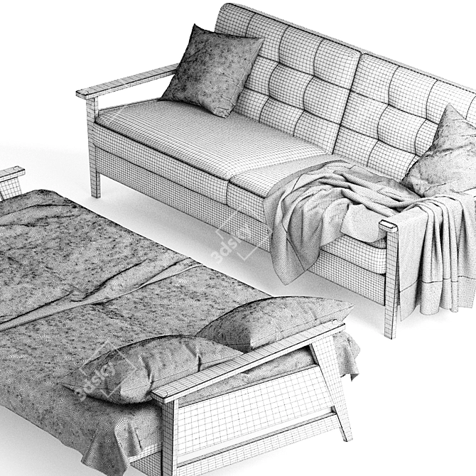 Olaf Click-Clack Sofa 3D model image 1