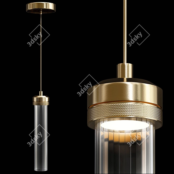 Minimalist Glass Pendant Light 3D model image 1