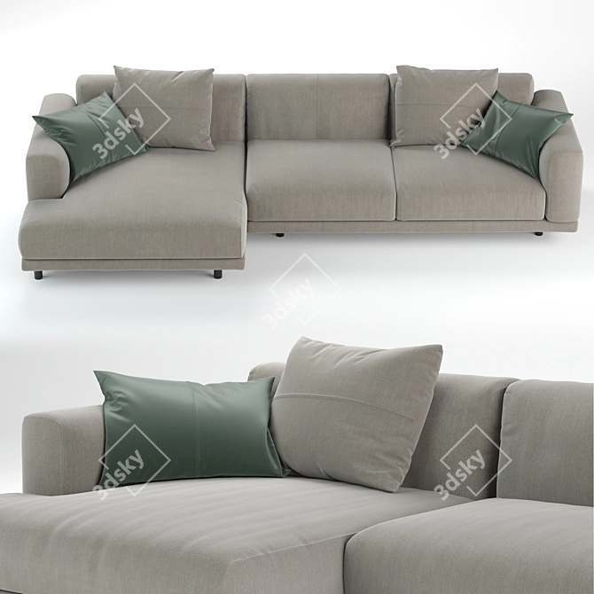 Luxurious Nevyll Sofa: Ditre Italia's Stunning 335x150 cm 3D model image 2