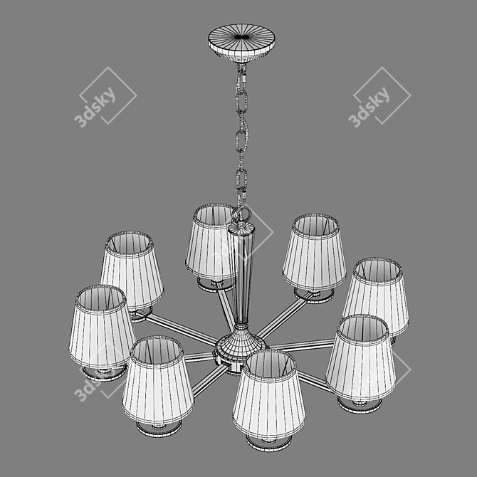 Luxurious Perla Lightstar Pendant Chandelier 3D model image 4